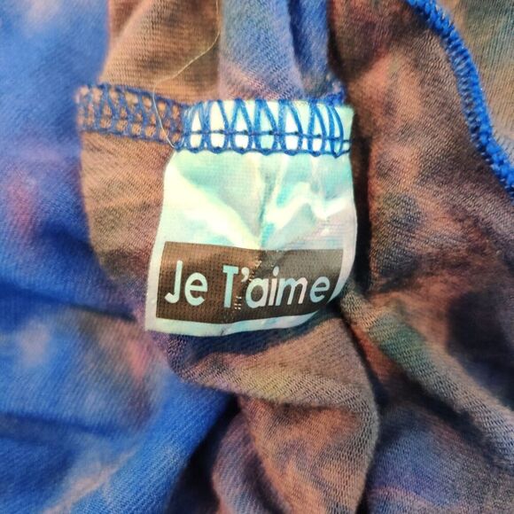 Je T'aime Tie Dye Dress Long Sleeve Stretch Knit - Picture 8 of 9